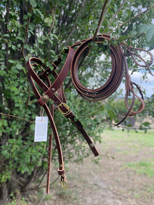 Leather bridles and reins-Western Culture Leather