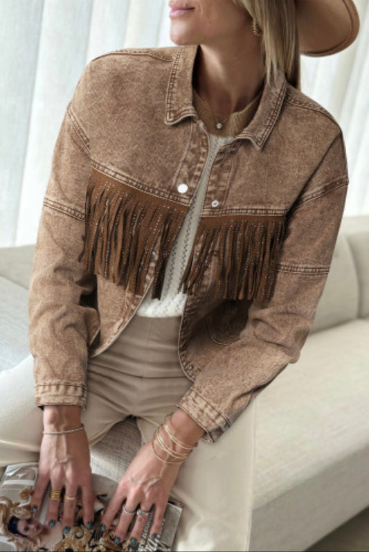Elkie Tassel Jacket-Western Culture Leather