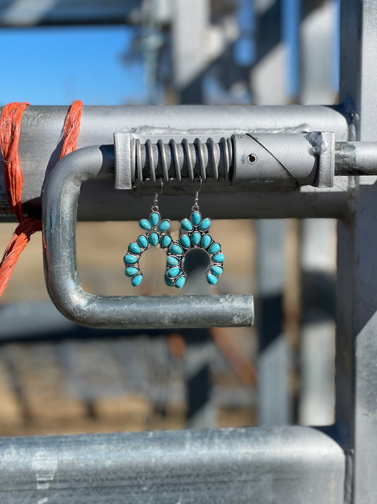 Turquoise Squash Drop Earring-Western Culture Leather