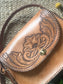Vintage inspired Hand tooled leather hang bag-Western Culture Leather