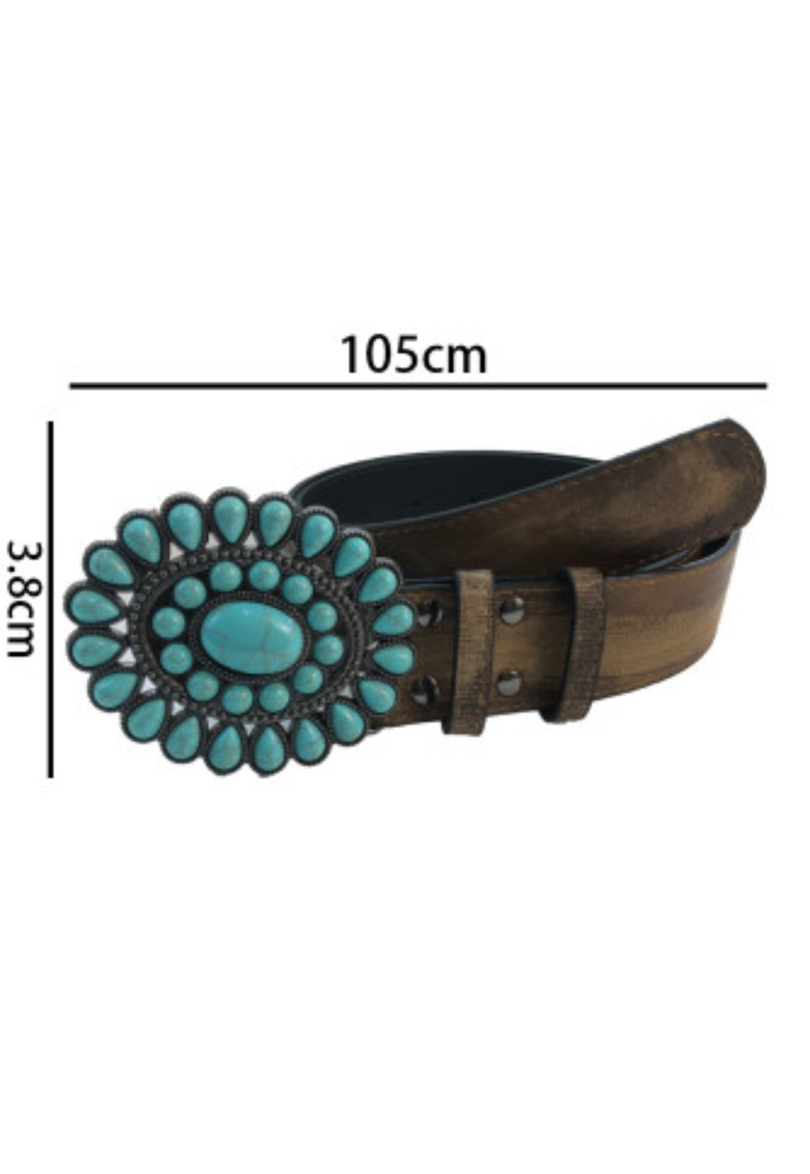 Turquoise Buckle Belt-Western Culture Leather