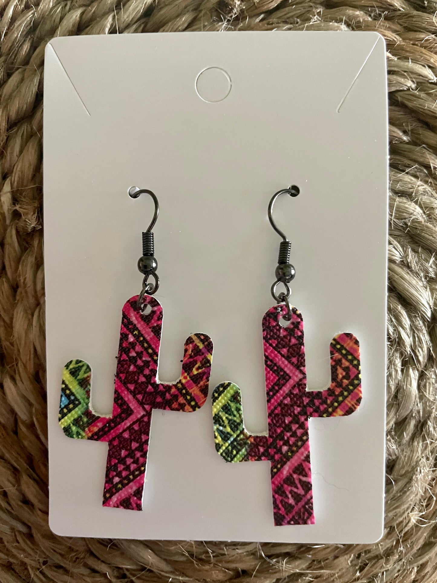 Cactus earrings-Western Culture Leather