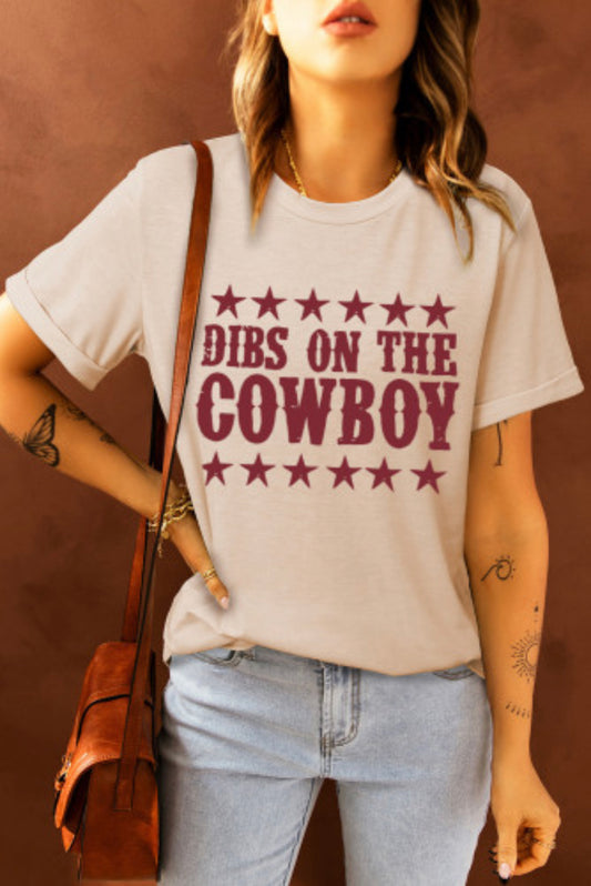 Dibs On The Cowboy Graphic Tee-Western Culture Leather