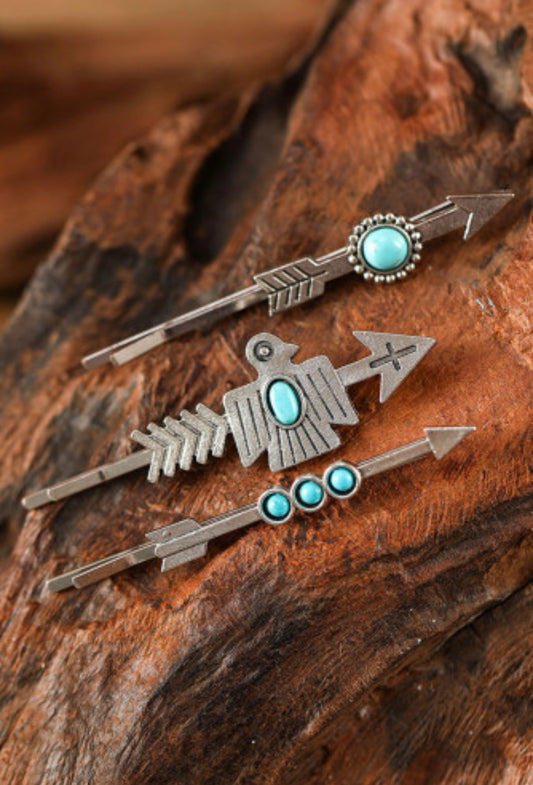 Set Of Three Hair pins-Western Culture Leather