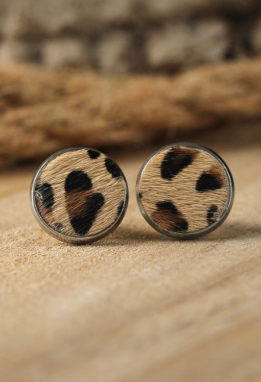 Leopard Hide Studs-Western Culture Leather