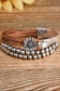 Sunflower Leather wrap and metal cuff-Western Culture Leather
